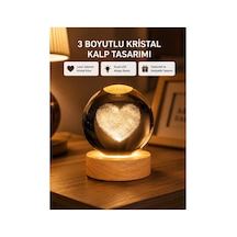 Romantik Kalpli Kristal Cam Küre Usb Li Işıklı Dekoratif Obje Diğer Diğer