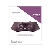 Cam Lavabo Mozaik Modeli 70 x 56 CM