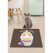 Pvc Blueberry Kedi Köpek Mama Paspası Köpek - Kedi Eşyaları Malzemeleri Aksesuarı