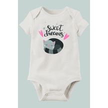 Babylimon Unisex Bebek Beyaz Organik Baskılı Pamuklu Body Beyaz - 132150820 Beyaz