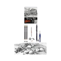 Eskiz Defteri A5 120 Gr 50 Yp Adel Blackline Metal Gövdeli Siyah 0.7 Mm Versatil Kalem Set