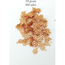 Oya Abiye Bileklik Kolye Pleksi Metalik Plastik Pul Altın Renk 24 Gram 300 Adet - Bnc539 Çok Renkli