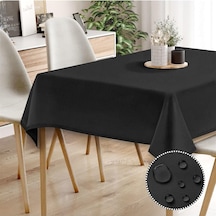 Canvas Siyah Sıvı Geçirmez Leke Tutmaz Masa Örtüsü Siyah 80 X 80 Diğer