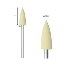 Silikon Tırnak Parlatma Törpü Ucu 600 Grit Sivri Sarı
