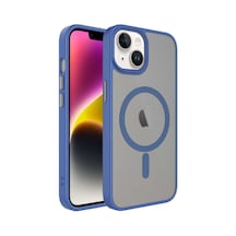 Apple Uyumlu iPhone 13 Kılıf Mat Arka Yüzey Wireless Şarj Özellikli Zore Flet Magsafe Kapak