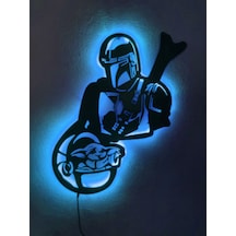 Star Wars Baby Yoda Led Işıklı Tablo (523524750)