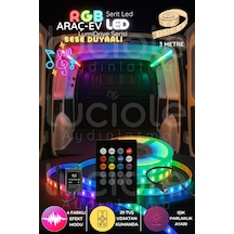 Lumidrive 3m Rgb 5050 Led Şerit Müzikle Senkron Işık, 20 Tuş Kumanda, Ses Modül Seti 12v
