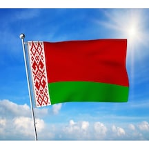 Belarus - Beyaz Rusya Bayrağı Premium Raşel Kumaş 100x150 Cm Diğer
