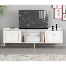 Tv Sehpası Raks Beyaz Gold 180 Cm