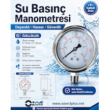 Ozon Plus Manometre 0-10 Basınç Ölçer - Basınç Göstergesi