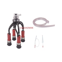 Süt Sağım Makinesi Plastik Kılıflı Ünite 160cc + Hortum + Fırça Seti