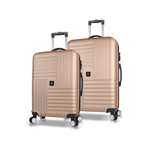 My Valice Puzzle Abs Orta Ve Büyük Boy Gold 2'li Valiz Seti Altın