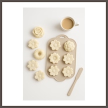 Bezos Silikon Kek Ve Çikolata Kalıbı 6 Lı Krem Renk Pasta Tatlı Muffin Kalıbı Nxrlvng