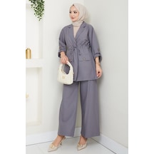 Harpe Ceket Pantolon İkili Takım 1567 - Gri Gri