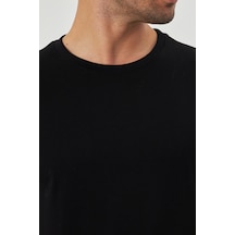 Pxm Dtf Digital Baskılı 3 Iplik Şardonlu Oversize Düz Desen Sweatshirt Siyah Siyah