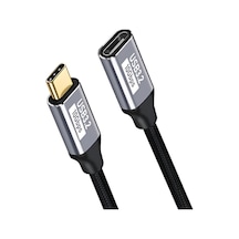 Örgü Kablo 1mt Type-c Uzatma Kablosu 10gbps Veri Ve Görüntü Aktarım 5a Pd Hızlı Şarj Kablo Standart
