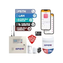 Opax-2545lan Bgr-10 Kablolu Sirenli Akülü Lan/pstn Ev Ve İşyeri Alarm Seti