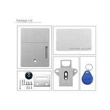 Moly Akıllı Gizli Kilit: Çekmece Dolap İçin Tespitli, Deliksiz, Elektronik Kilit - Beyaz, Aa Pil Dahil Değil , Mavi Kartlı Diğer