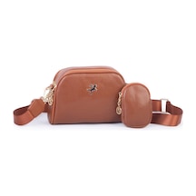 Nas Bag Kadın Mini Cüzdanlı Omuz Ve Çapraz Çanta Taba Victoria