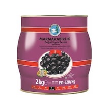 Marmarabirlik Doğal Salamura 291-320 KB S Siyah Zeytin Teneke 2 KG