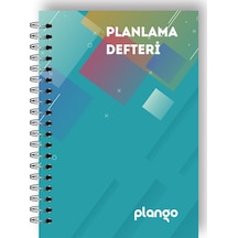 Turkuaz Kareler Günlük Planlayıcı Defter - Daily Planner - Ders Ç