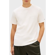 Tommy Hilfiger % 100 Pamuk Regular Fit Bisiklet Yaka T Shirt Erkek T Shirt Mw0mw42391 Z00 Açık Bej
