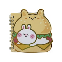 4 Adet Lilamor Cute Burger Cats Spr. Defter 10,5x14,5 60 Sayfa
