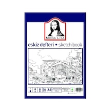 Eskiz Defteri A-5 Dokulu Kağıt Kara Kalem Çalışma Defteri 50 Yaprak 120 Gr 14,8x21 Cm 1 Adet Südor Çok Renkli