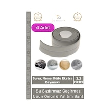 Premium Su Geçirmez Sızdırmaz Dayanıklı Pvc Yağ Kenar Küf Önleyici 3.2m Gri İzolasyon Bant 4 Adet