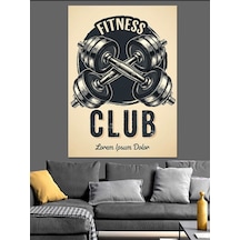 Ahşap Tablo Fitness Kulübü Spor Ağırlık Dekoratif Tablolar