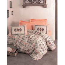 Cotton Box Ethnic Çift Kişilik Nevresim Takımı Kateri Somon