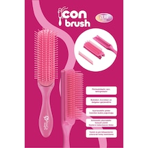 Icon Brush Zero Frizz Saç Fırçası - Bukle Belirginleştirici Ve Şekillendirici Pembe