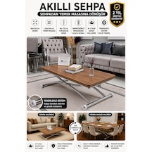 Juppo Üst Tabla Mdf Ceviz Oval Köşe Alt Krom Dışa Kıvrım