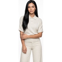 LOFT Relax Fit Kadın Bluz K.kol Ekru