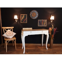 Wooding 120 Cm Çekmeceli Masif Beyaz Naturel Dresuar (548588438) Beyaz