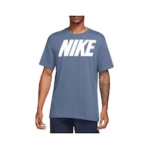 Nike Sportswear Swoosh Logo Tee T Shirt Unisex Baskılı Tişört Mavi