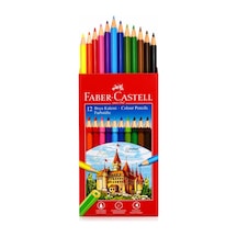 Faber 12'li Kuru Boya Uzun Boy Çok Renkli