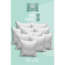 Eve Tekstil 10 Adet Diamant Plus Kare Kırlent Yıkanabilir Antialerjik Silikon Elyaf Yastık 40x40cm 400 Gr