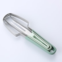 Konesam Çelik Meyve Dilimleyici, Karpuz Kesici, Meyve Kırpıcı Ve Toplayıcı 3'lü Set - Sağlıklı Mutfak Aleti Mavi Diğer