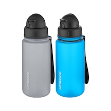 Uzspace 2'li Pipetli Tritan Matara Seti 400 Ml Fiftyfifty -3024seta Gri - Turkuaz