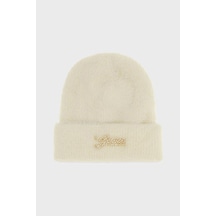 Guess Knitted Logolu Örme Bere Aw5633pol01 Kadın Bere Aw5633 Pol01 Off Ekru