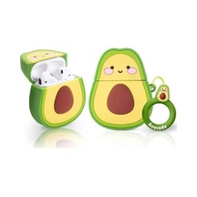 Airpods İle Uyumlu 4.nesil True Wireless Earbuds Sert Kulaklık Kılıfı Yumuşak Soft Dokunuş Karakter Görünümlü Cartoon Kılıf Avakado, Airpods 4.nesil