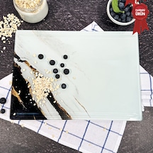 Kanallı Cam Kesme Tahtası - Golden Blast - 25x35cm
