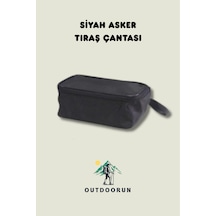 Outdoorun Siyah Asker Tıraş Çantası Siyah