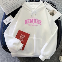Beyaz Çok Dikkatli Çok Demure Hoodies Moletom Feminino Mektup Gr Beyaz