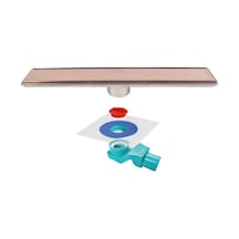 Sukar Line 6 Bronz Plain 50cm Izgaralı Duş Kanalı 1156-1035000-51