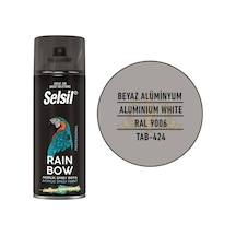 Selsil Rainbow Akrilik Sprey Boya Beyaz Alüminyum 400 Ml - Ral9006
