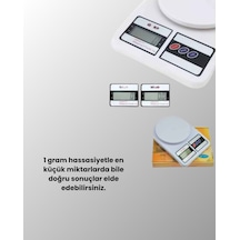 Beyaz Plastik Dijital Mutfak Tartısı 24x16.8x1.5cm Beyaz Plastik Dijital Mutfak Tartısı 24x16.8x1.5