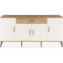 Arges Konsol 3 Raflı Tek Çekmeceli 4 Kapaklı 176x30x83 Çam-aytaşı/çam Aytaşı/çam