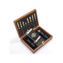 Ahşap Kutulu Satrançlı Matara Seti